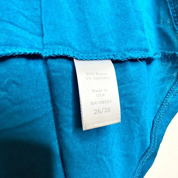 NWT Avenue Blue Tank Dress Tie Waist Women's 26/28 Midi Flowy Summer - Picture 11 of 13